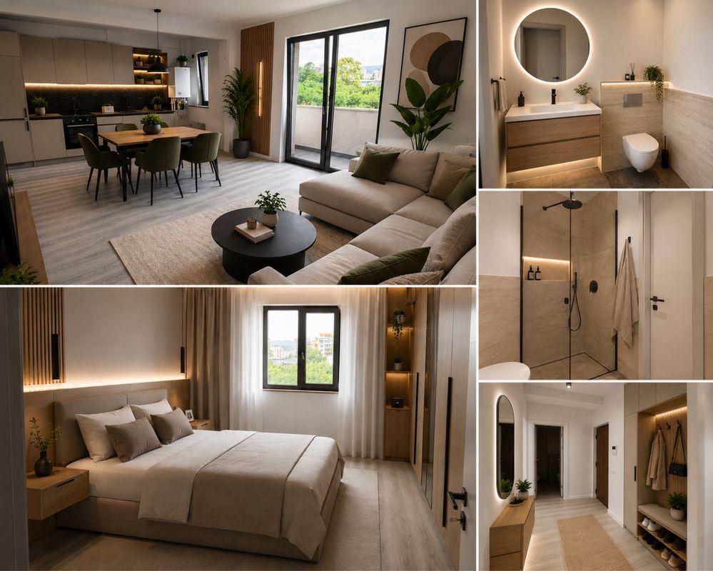 2 camere open space | bloc 2025 | etaj 1/5 | finisaje premium | Parc Zăvoi – Morilor - imagine 1