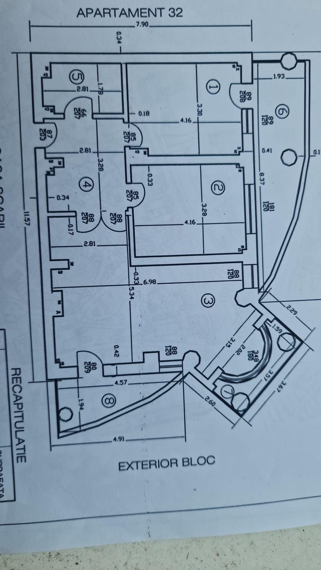 Apartament 3 camere de închiriat Bulevardul Unirii Bacau - imagine 1