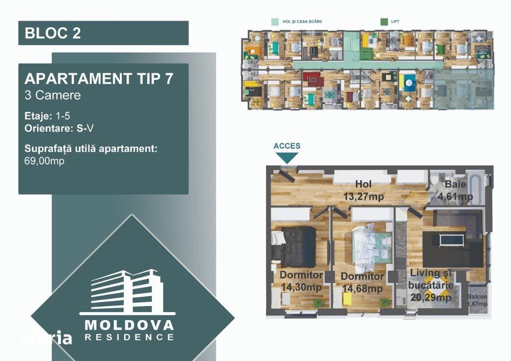 Apartament de vânzare Moldova residence Burdujeni