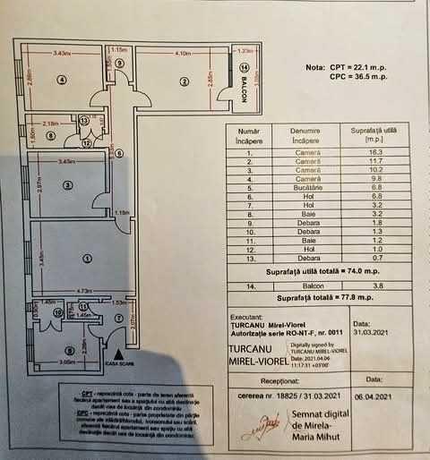Apartament 4 camere de vânzare - imagine 1