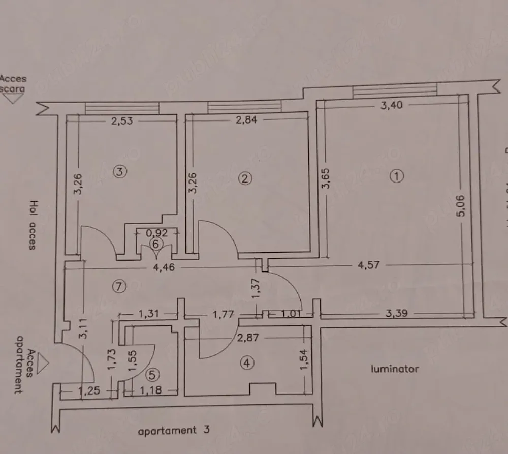 Apartament 2 camere decomandat