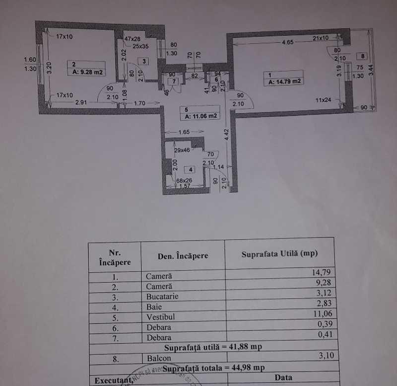 Apartament 2 camere, decomandat - vanzare