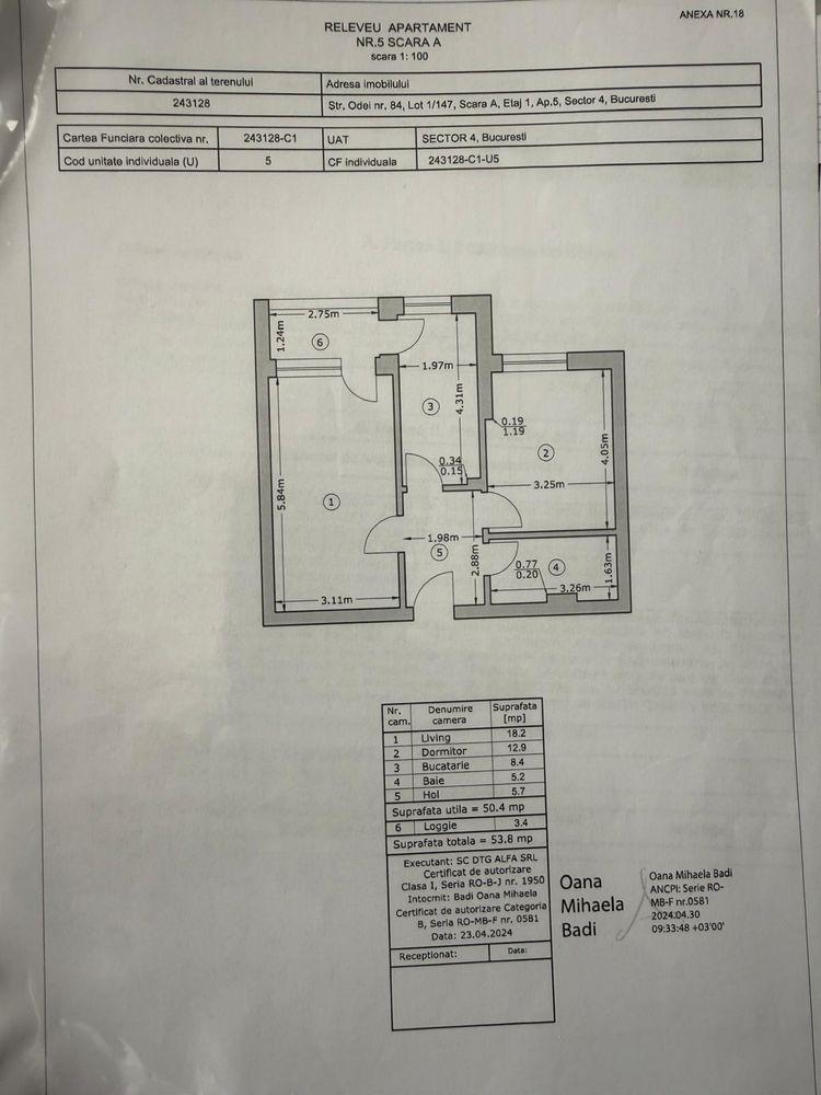Vand apartament 2 camere cu loc parcare inclus, sector 4