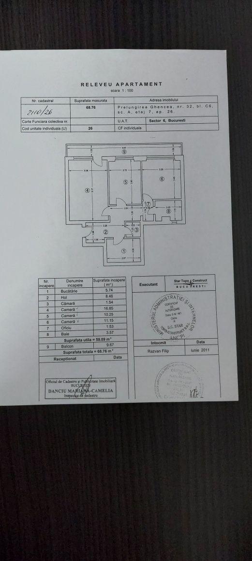 Proprietar – 3 camere Decomandat, Prelungirea Ghencea 32 (Metrou Râul Doamnei)