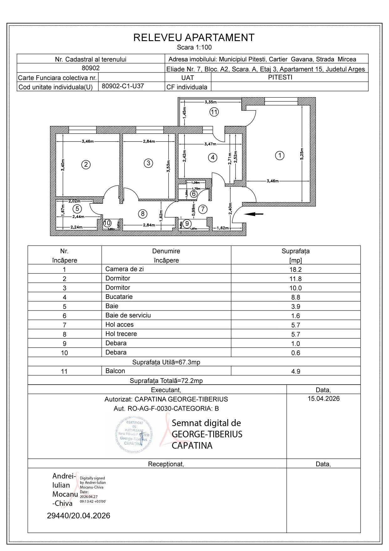 Apartament 3 camere Gavana 3