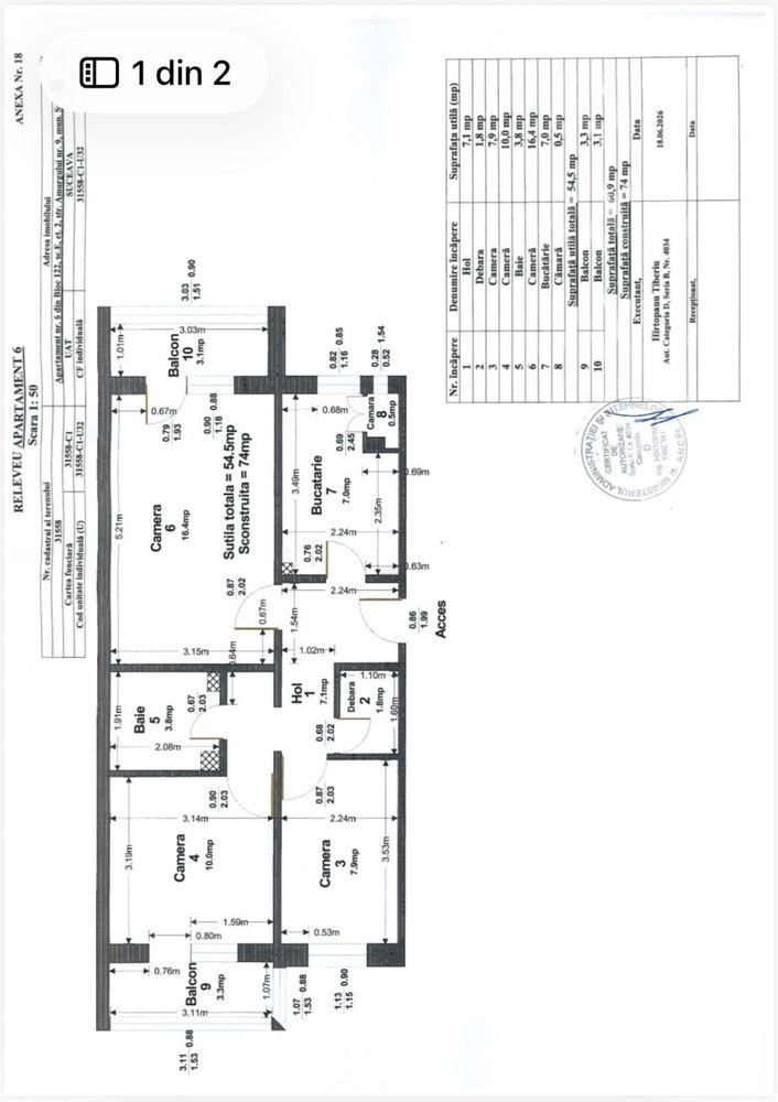 Apartament 3 camere Burdujeni - imagine 1