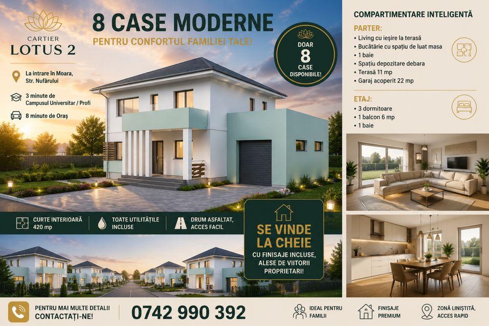 Cartier Lotus 2 vă oferă: 8 CASE MODERNE in suprafata utila de 120 mp, (Parter+Etaj) la 3 min de Campusul universitar - imagine 1