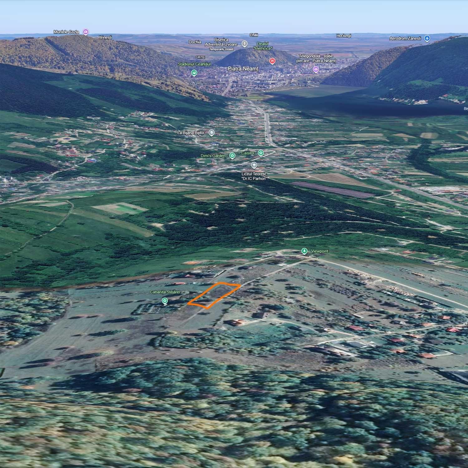 Teren intravilan 1.590 mp Bisericani - Panoramă Munții Tarcăului, Ceahlău & Piatra Neamț - imagine 1