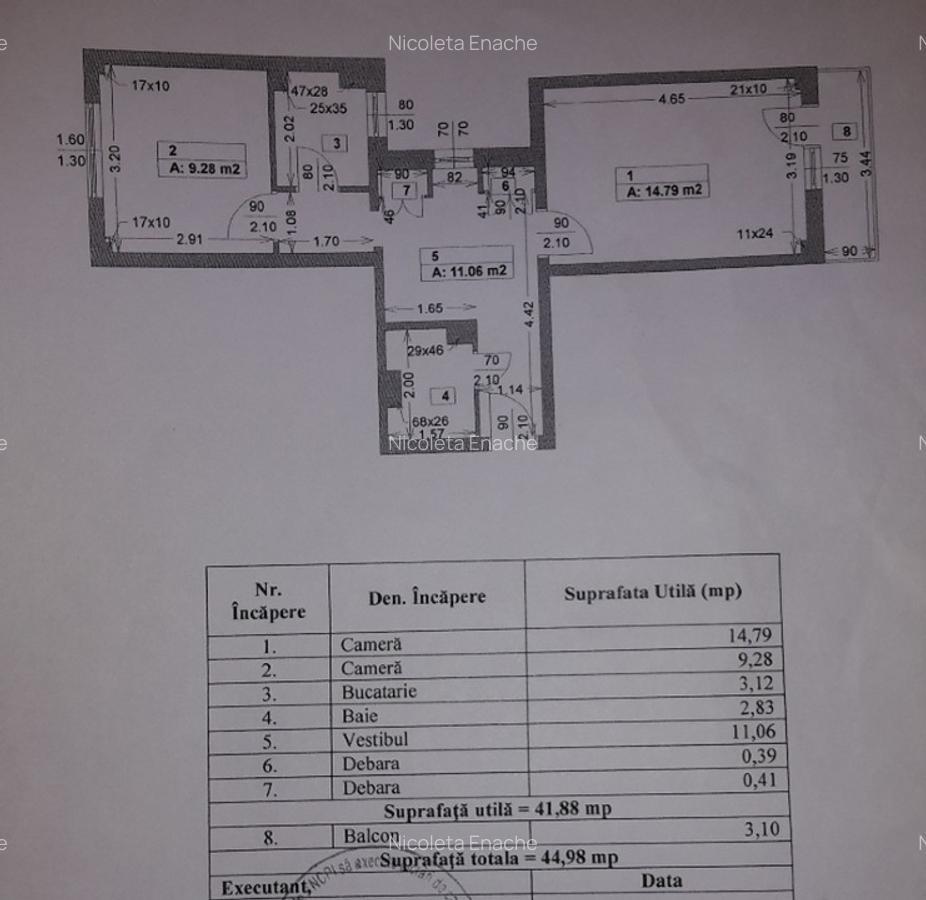 Apartament 2 camere, decomandat - vanzare