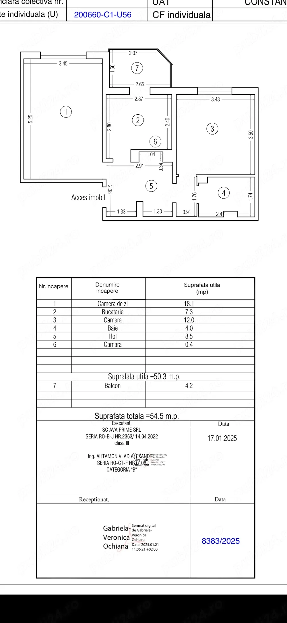 DIRECT PROPRIETAR   Apartament 2 camere, confort 1, Km 4-5 | Etaj 2 4 |