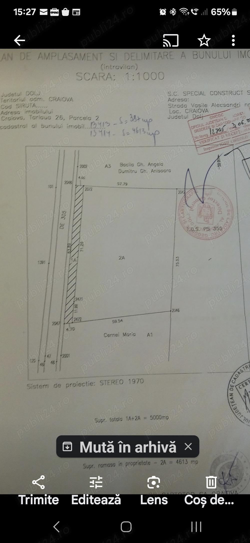 Teren intravilan( 4613 mp) in apropiere de parcul industrial