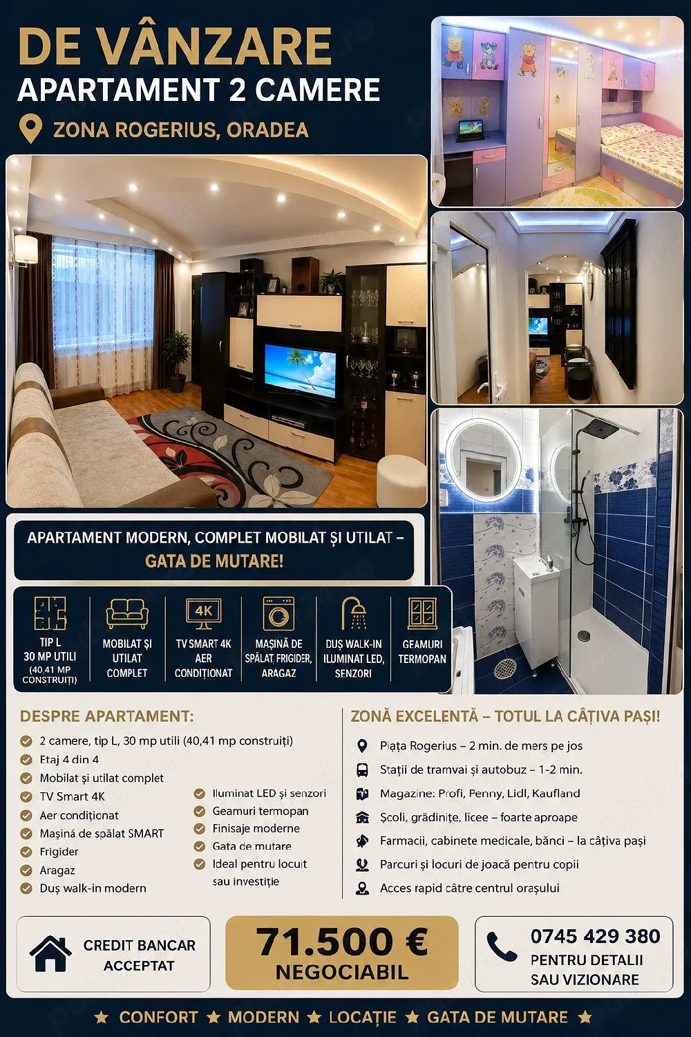 Apartament 2 camere ROGERIUS - imagine 1