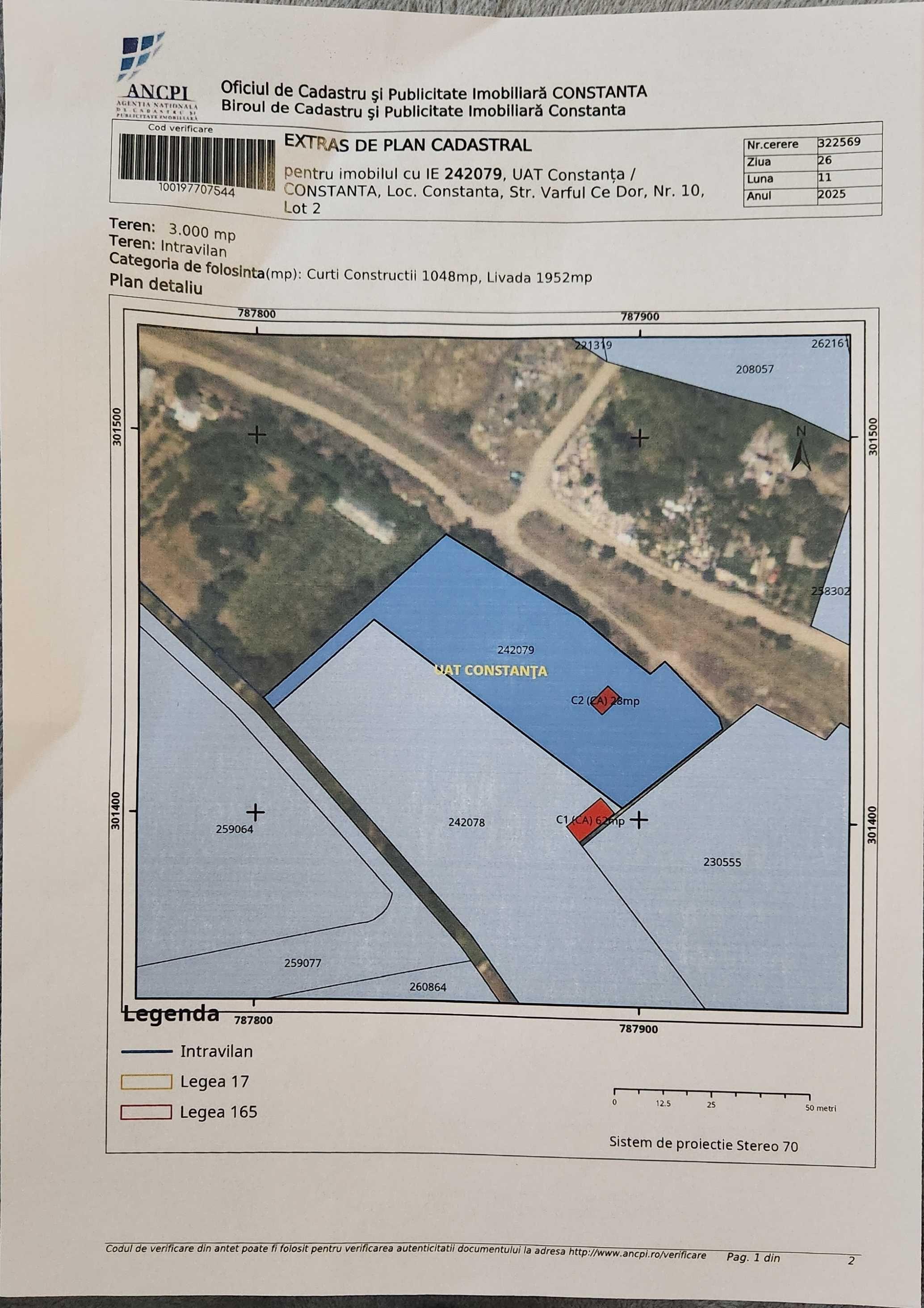 Teren 3000mp -Constanta, Zona sere Campul cu Flori