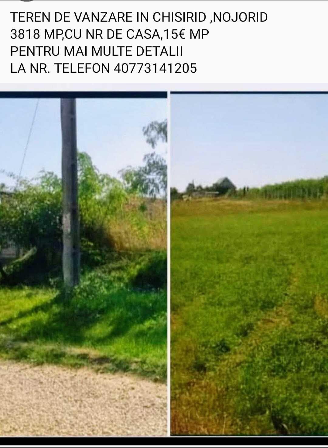 Teren de vanzare Chisirid