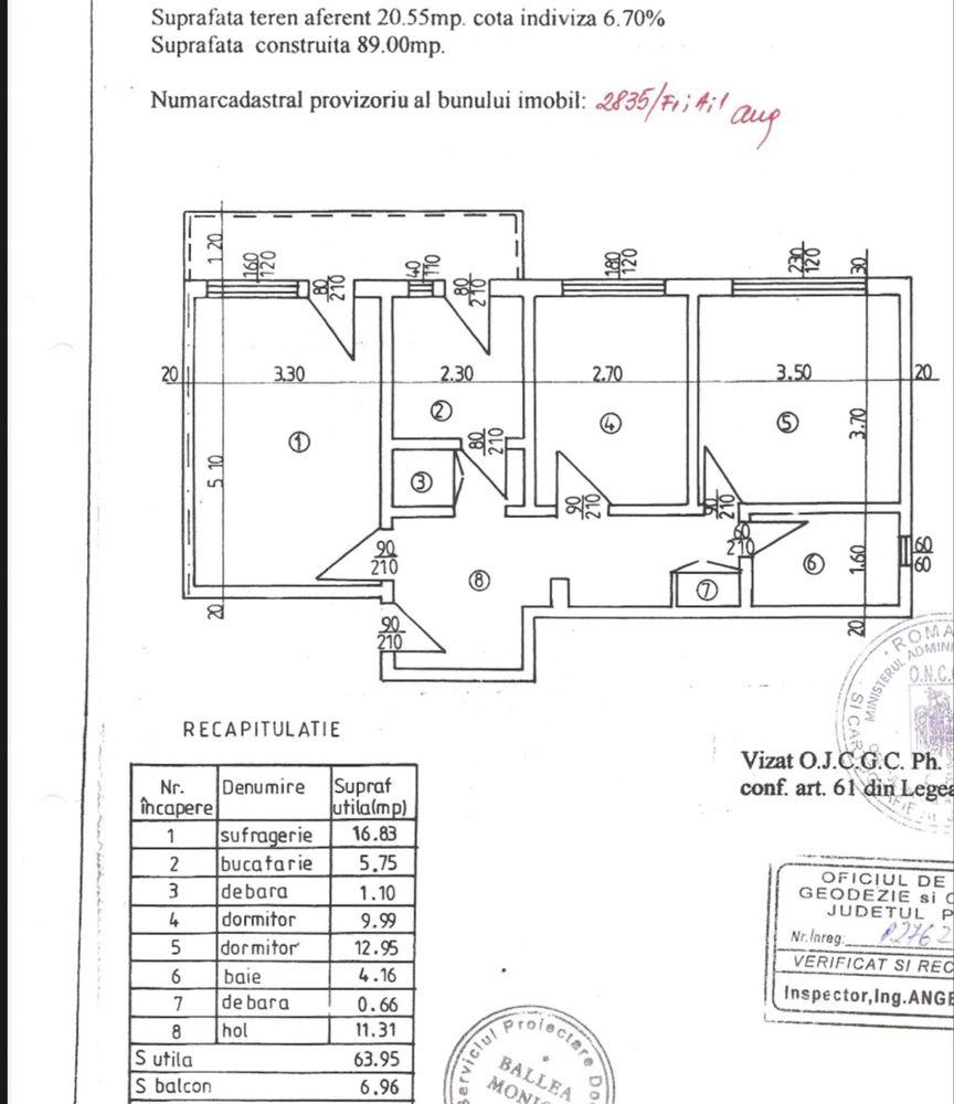 Ap. 3 Camere 1/4 Confort 1 Decomandat Sud - imagine 1