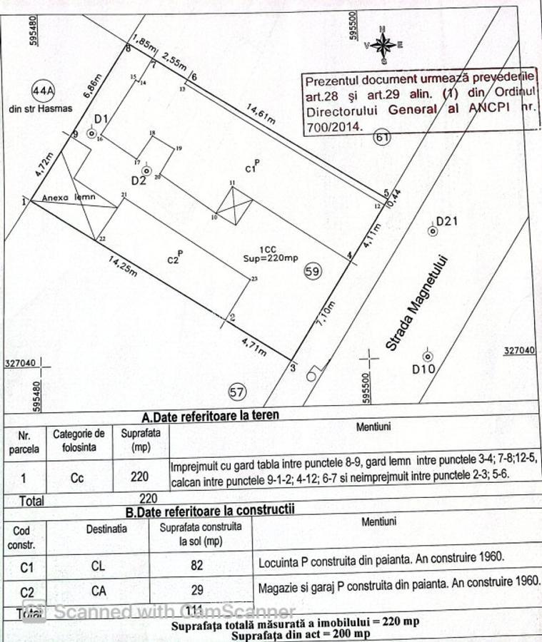 Teren Strada Magnetului nr 59