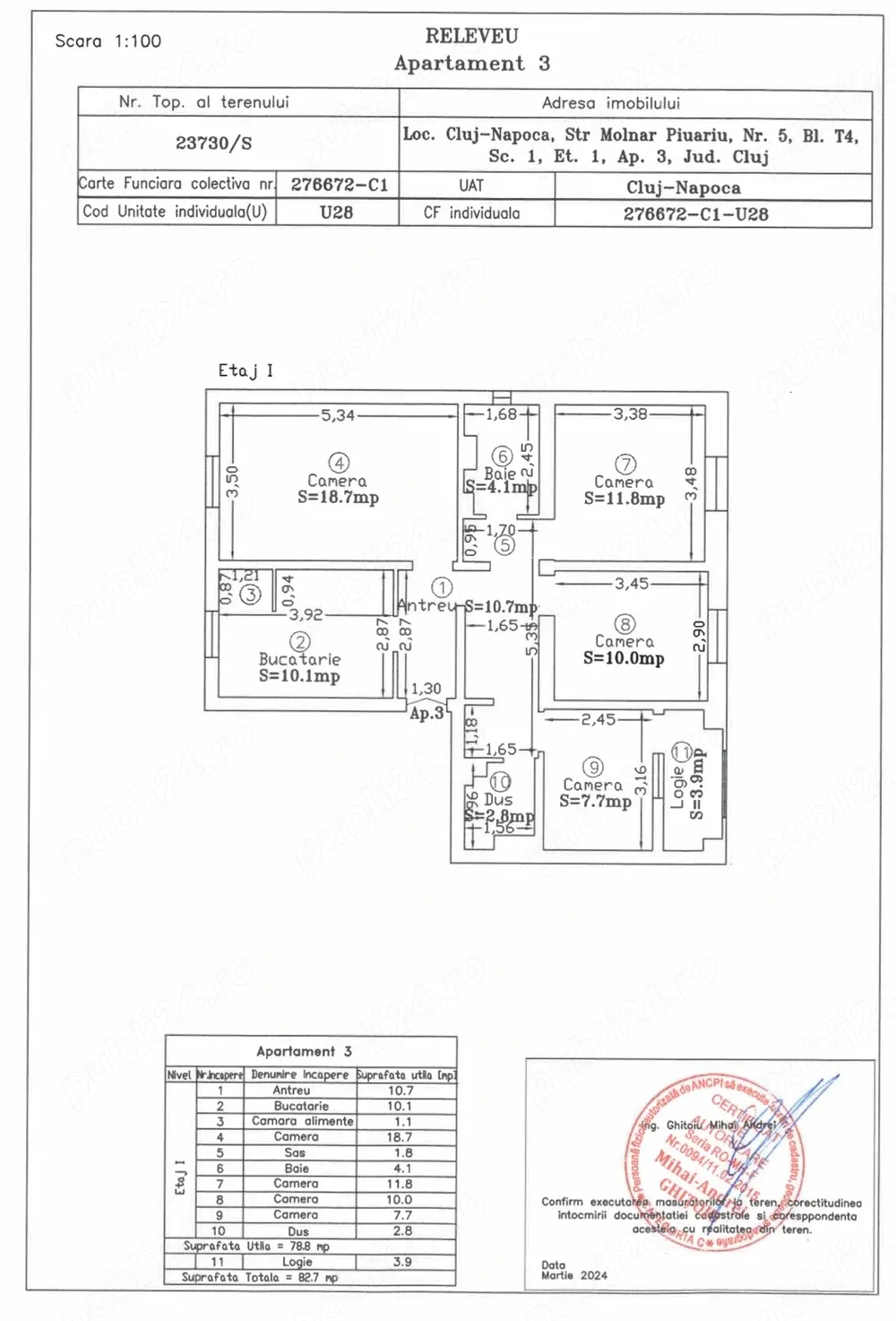Pf vand apartament 4 camere 2 bai Marasti - imagine 1