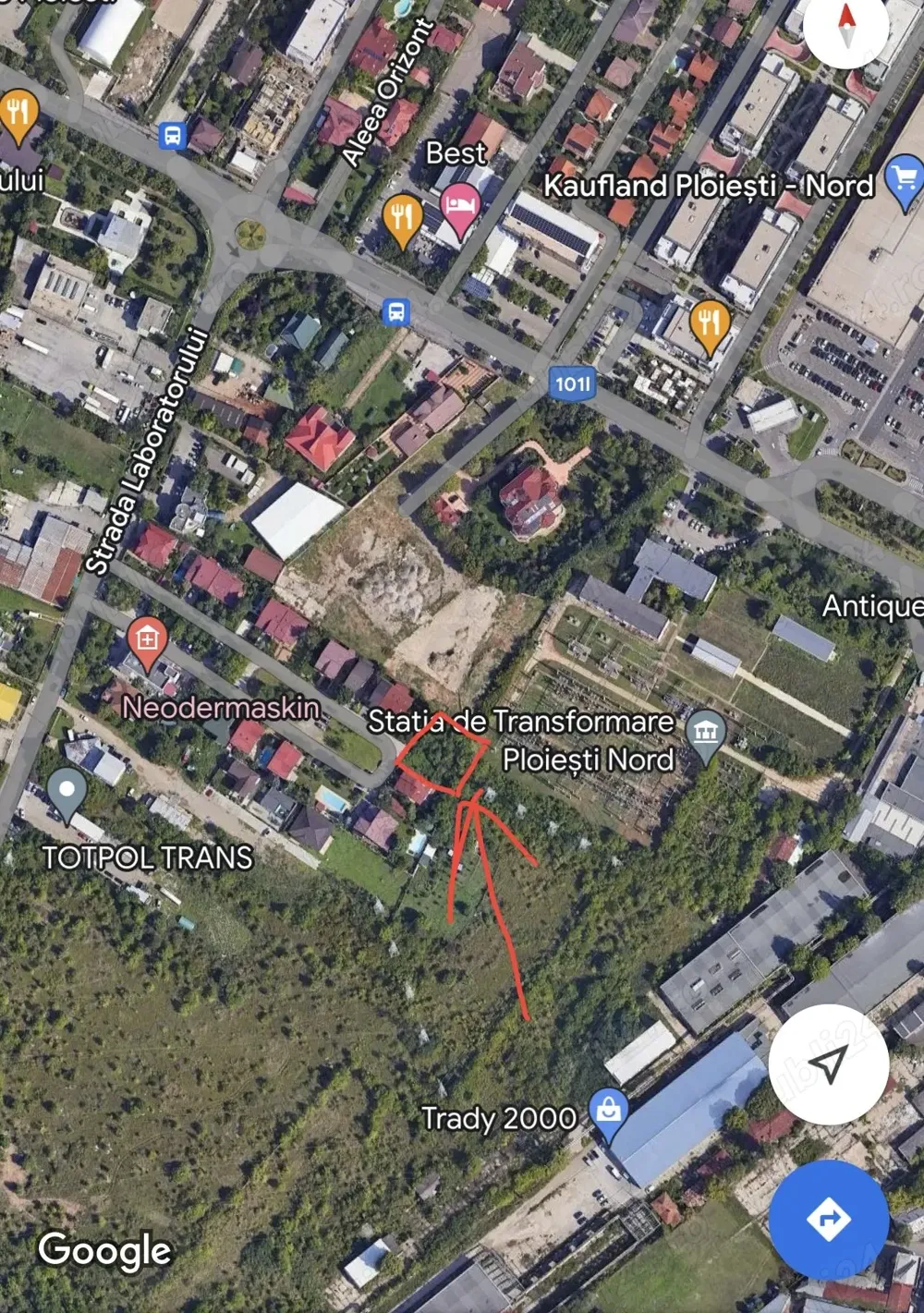 Teren intravilan de vanzare pentru constructie- zona rezidentiala ,utilitati aproape - imagine 1