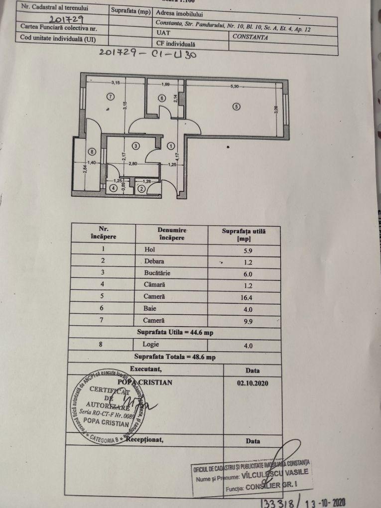 Liber vind apartament stradal 2 camere decomandat Gaze,renovat et.4 cu pod zona km 5str. Pandurului Nr 10