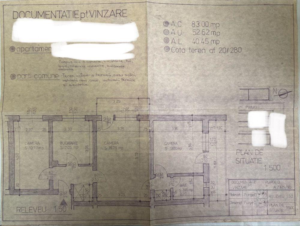 Apartament 3 camere, tip F