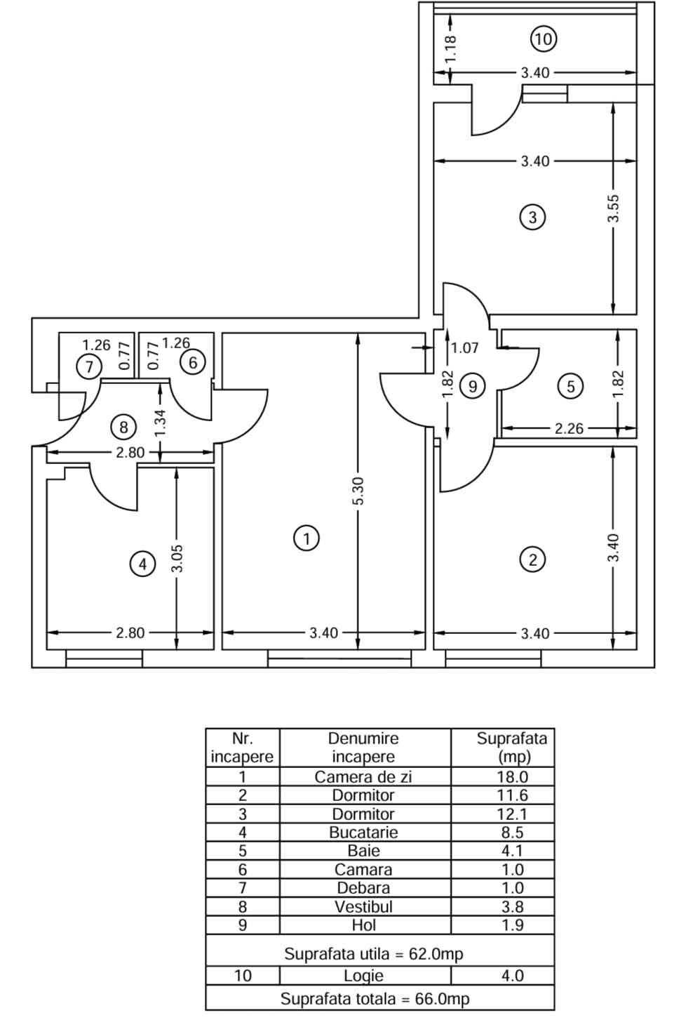 Apartament de 3 camere în sector 3, zona str. Câmpia Libertății