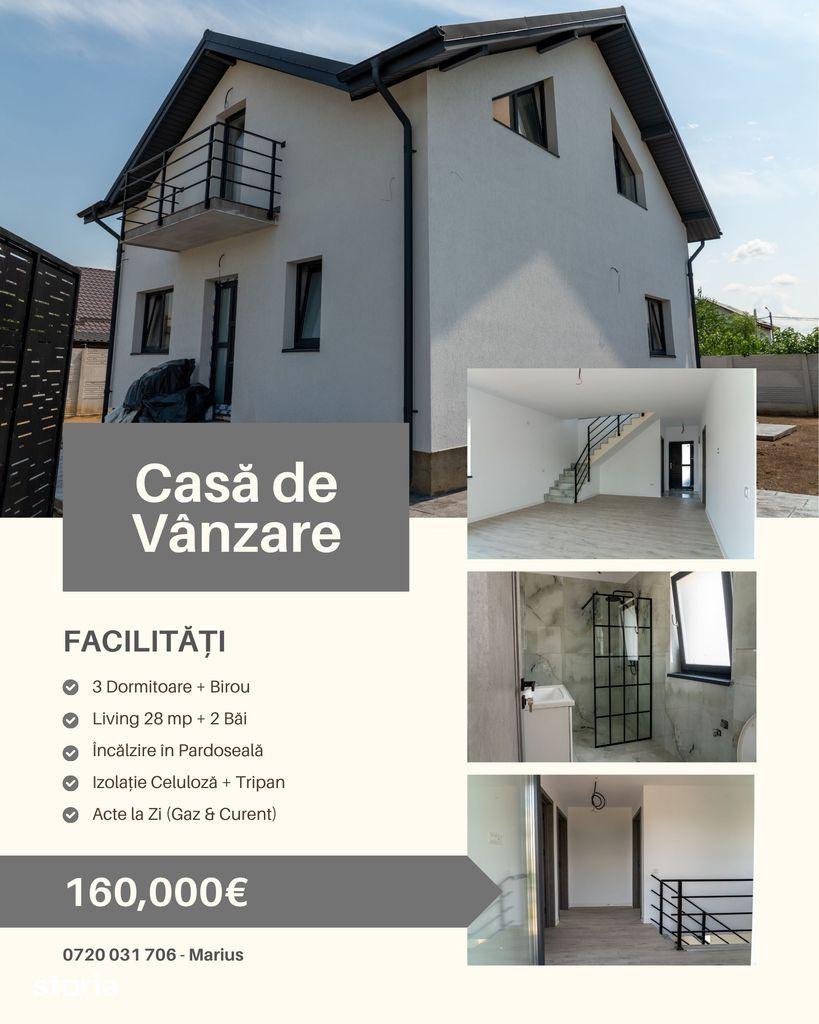 Casă individuală 4 camere, Comuna Berceni, mutare imediată