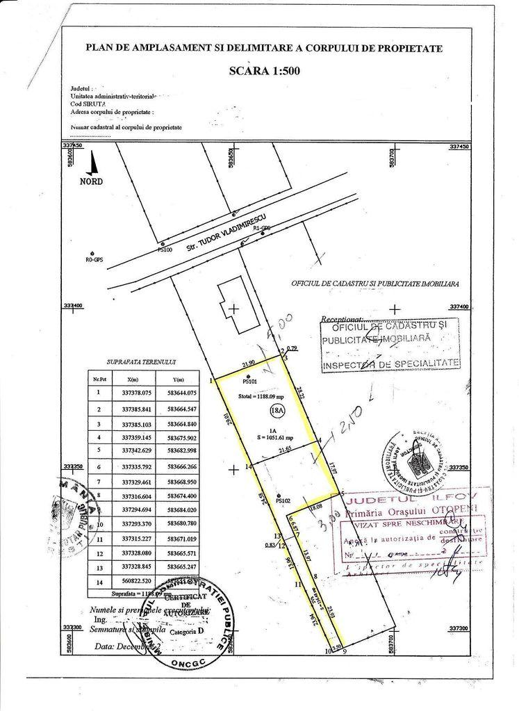 Comision 0, Otopeni, Teren Intravilan, 1100+ Mp, Zona Rezidentiala