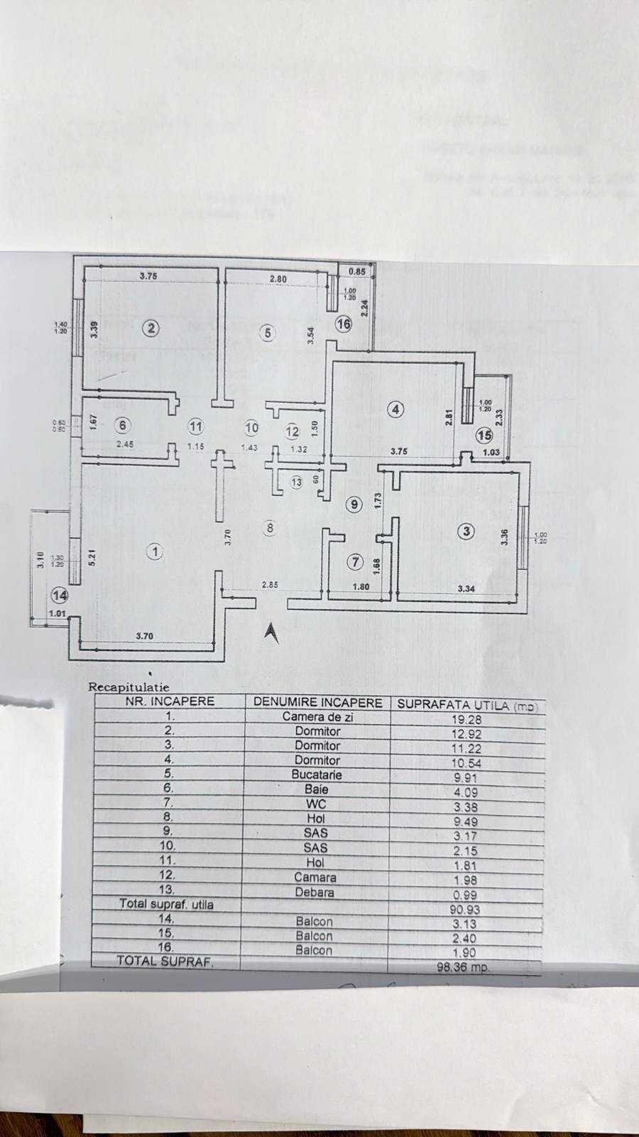 PF  vand apartament 4 camere - imagine 1