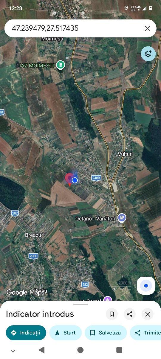 Vând teren in extravilanul satului Vânători com Popricani