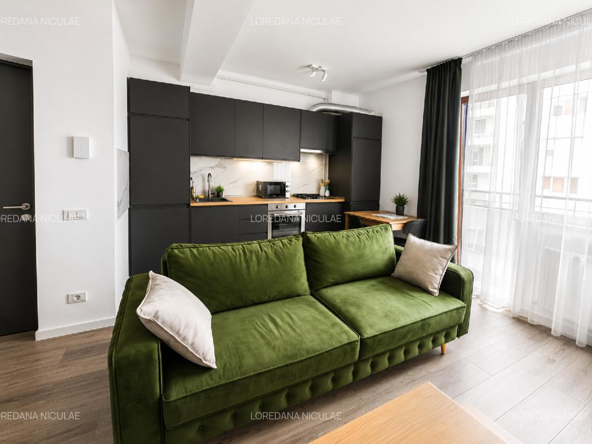 Apartament 2 camere premium de închiriat 55 mp bloc nou Titan terasă parc