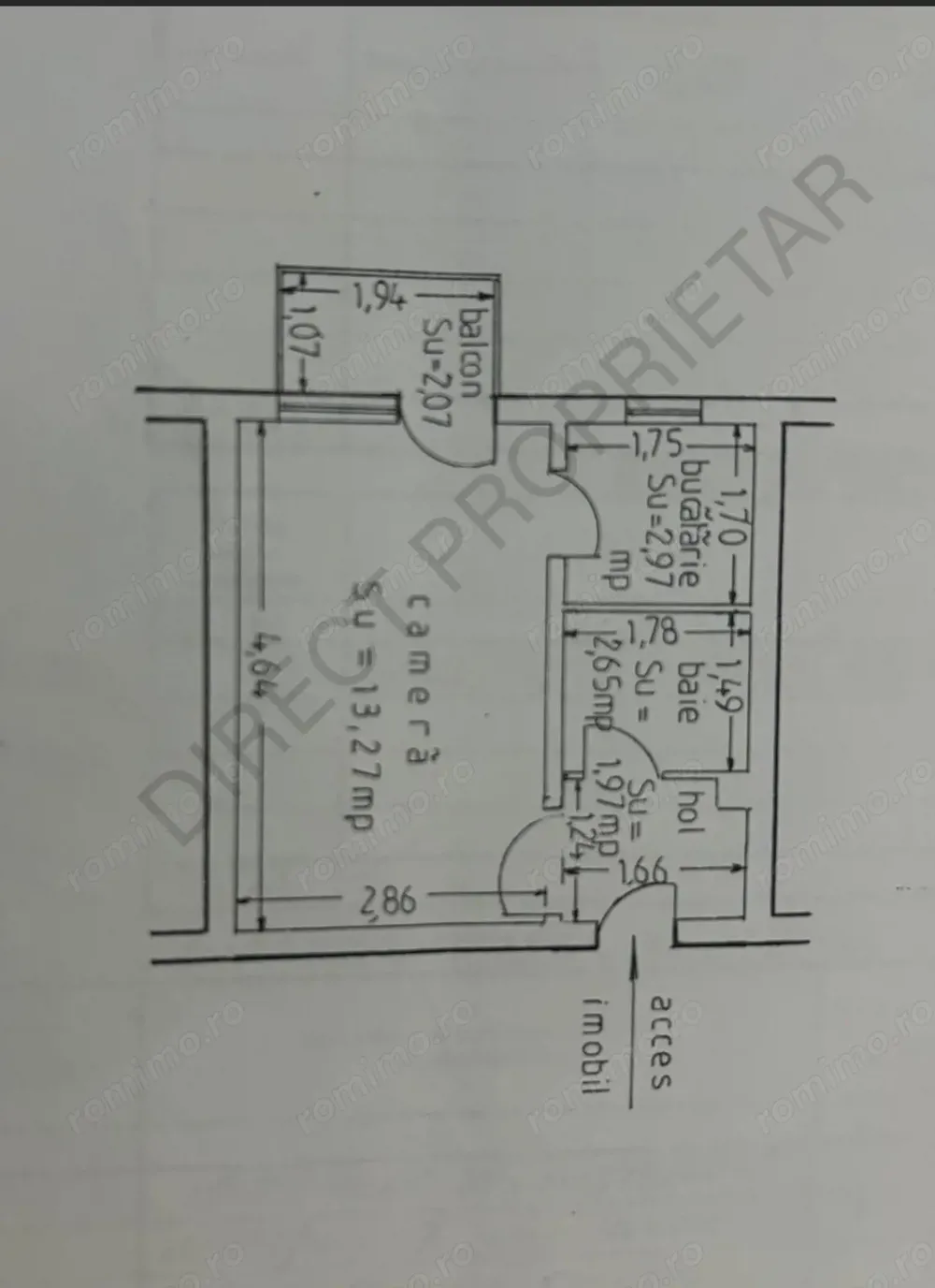 Garsoniera din construcție, aleea pelicanului, 23 mp
