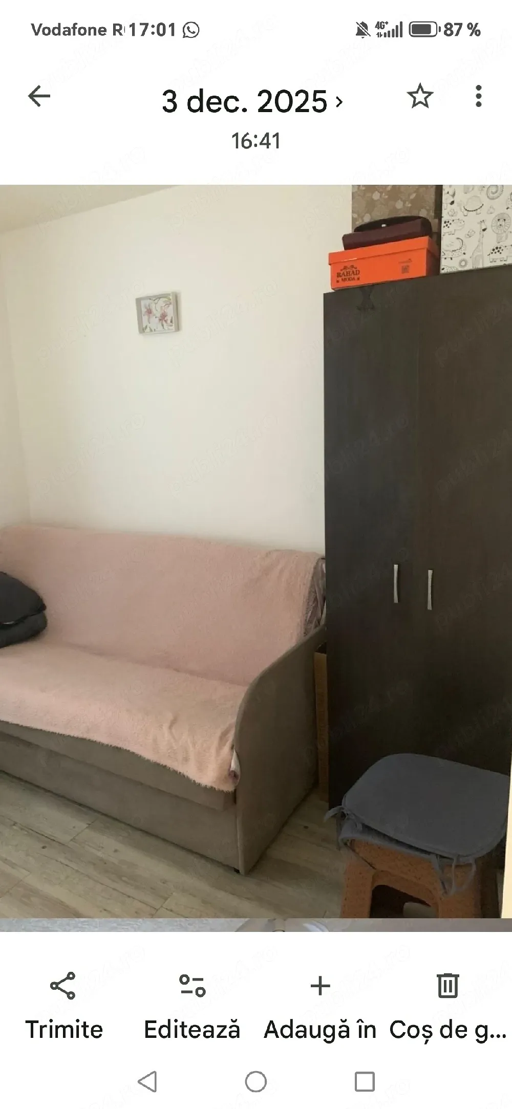 dau în chirie garsoniera str Taberei