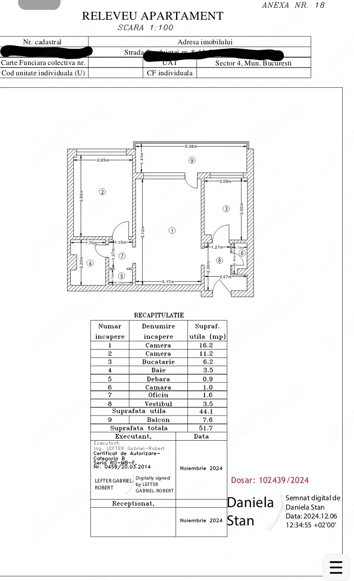 Vand apartament 2 camere Straduintei Emil Racovita