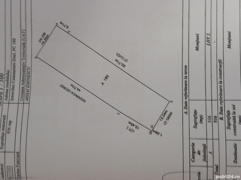 vand teren ptr casa Catamarasti Deal