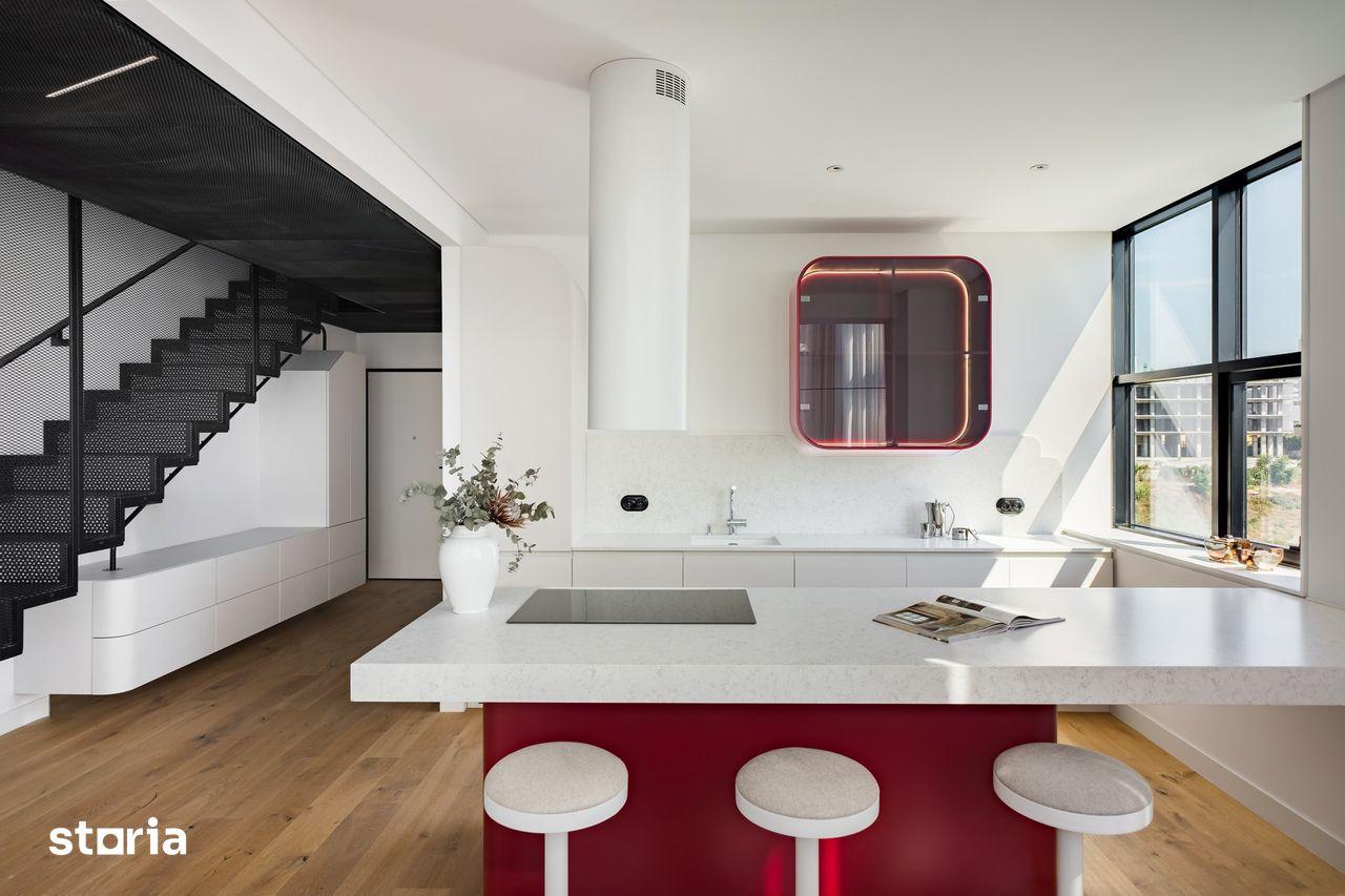 Brick Lofts Unitate pe 2 Niveluri Mobilata, Vedere Lac