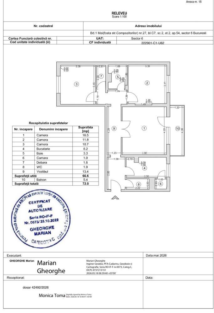 EXCLUSIVITATE Public Imob 3 camere 2/10 DECOMANDAT 1980 Stradal  Drumul Taberei-1MAI (COMPOZITORILOR) - imagine 1