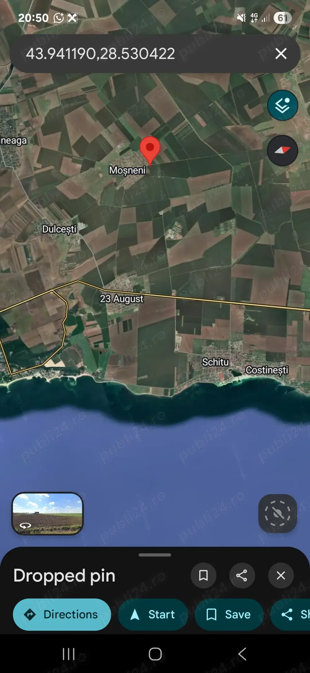 Teren intravilan 920 mp   dublă deschidere, 2 străzi asfaltate   5 min de stațiuni