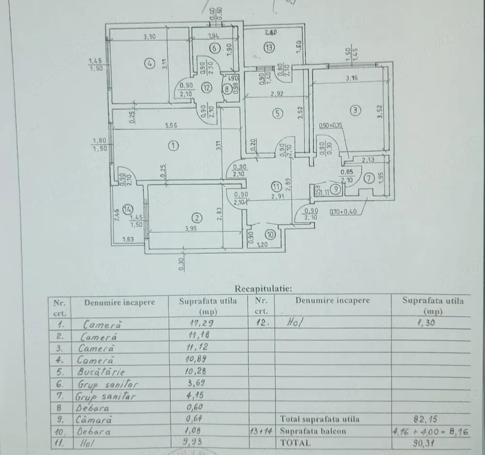 Apartament 4 camere Crângași