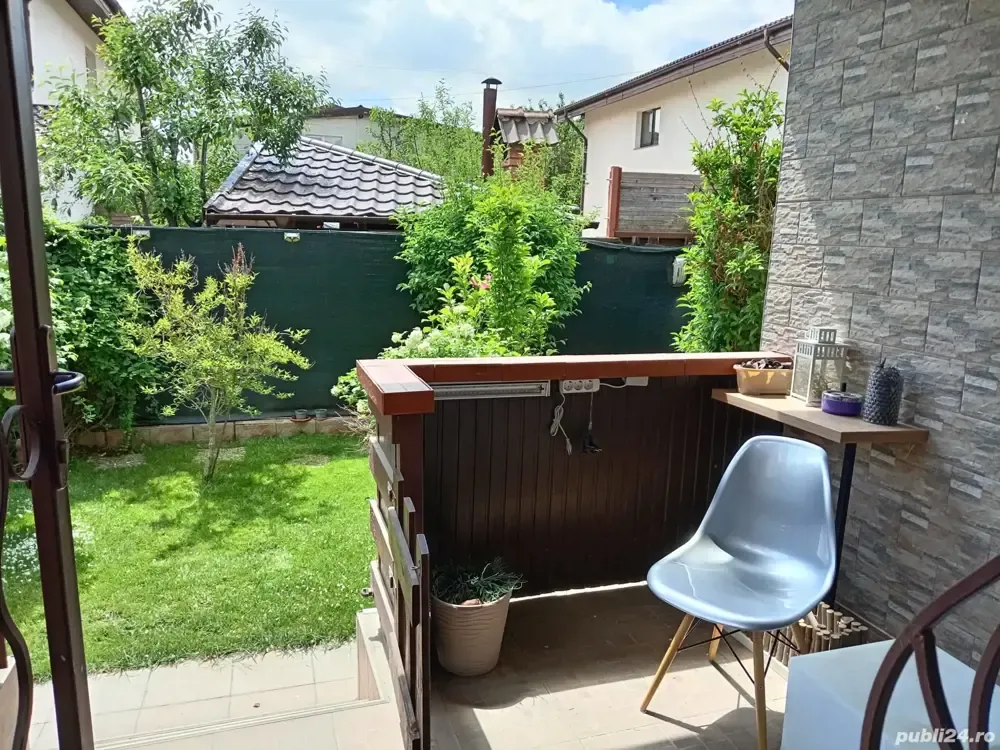 Vila Tunari, cartierul Scriitorilor, curte amenajata, 770 euro. - imagine 1