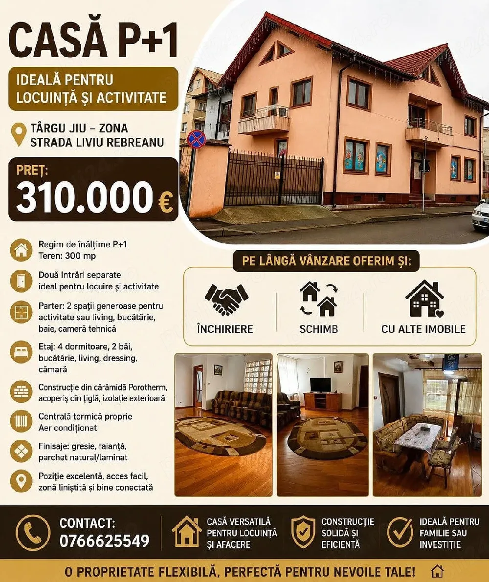 Casă P+1 ideală pentru locuință și activitate în Târgu Jiu - imagine 1