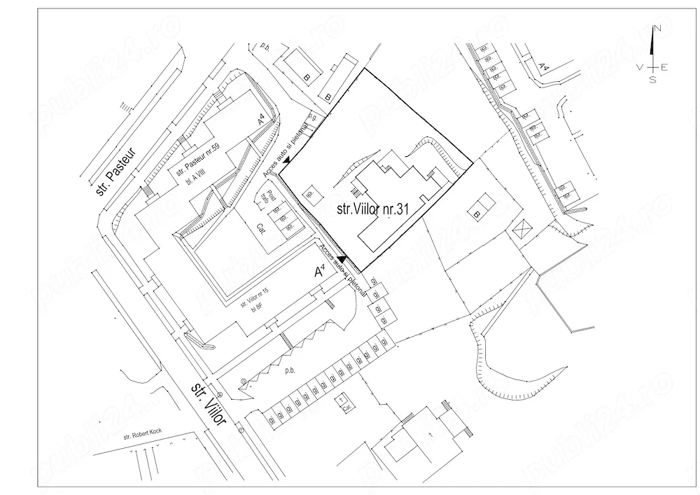 P.F. vind TEREN   1770 mp in cartierul Zorilor cu casa existenta  demolabila.