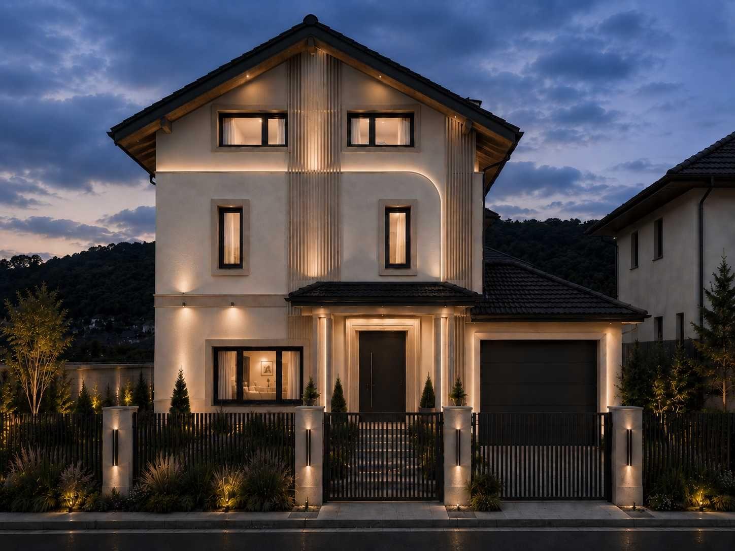 Casa Individuala Moderna 320 mp~teren 620mp~Mansardă Gaming~DEMISOL SPA~7-9 km centru CJ~Posibilitate de Personalizare