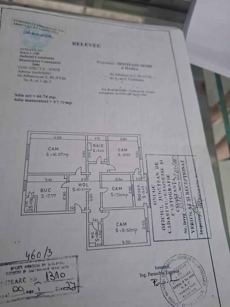 Proprietar - Vand apartament 4 camere, zonă piata CET, bloc AV6