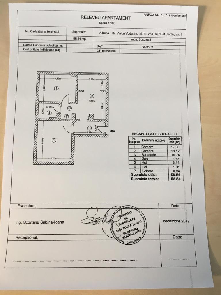 Vând apartament 2 camere Mall vitan