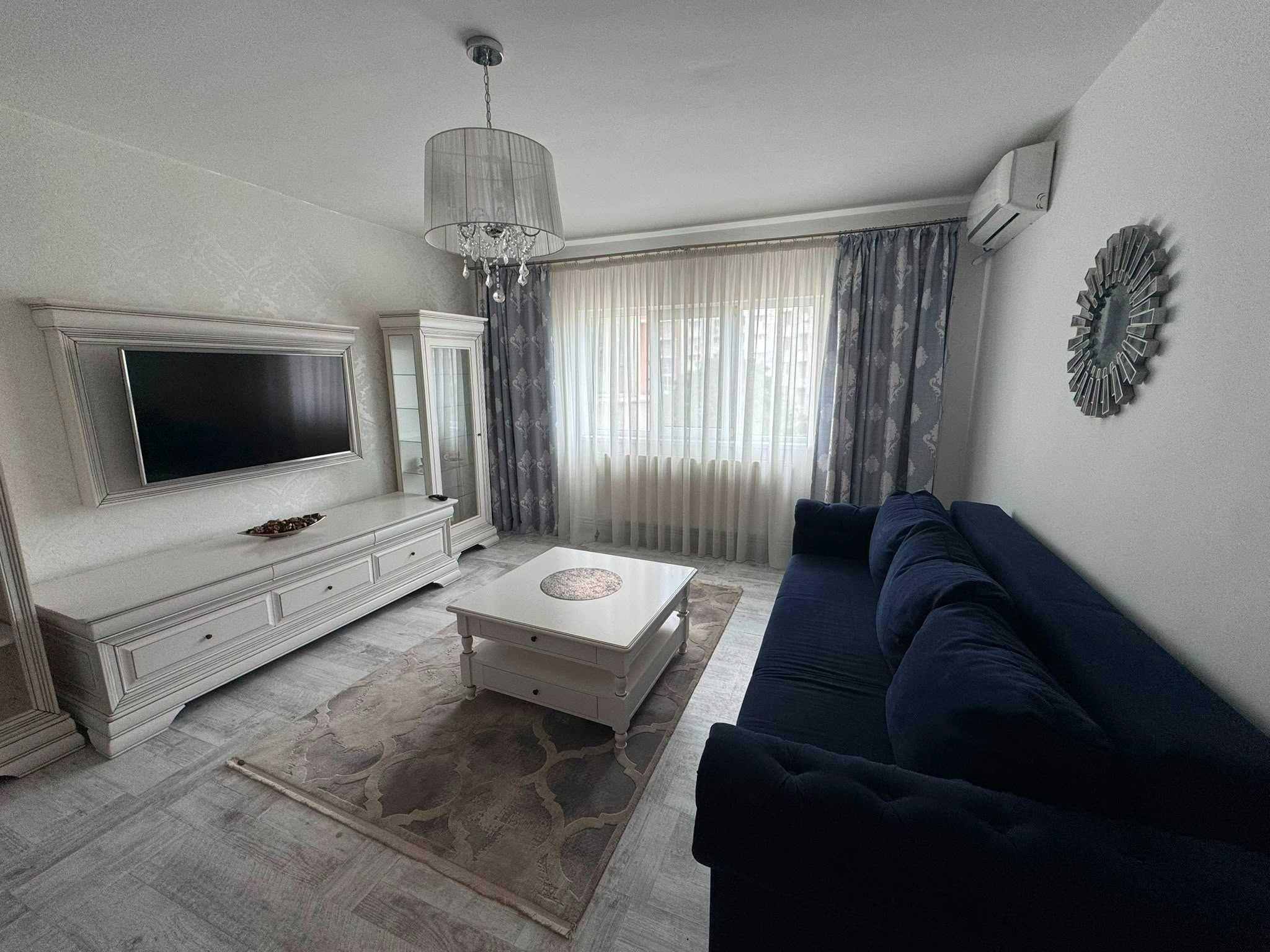 Inchiriez Ap. 3 camere, 80 mp, 5 min metrou Mihai Bravu, mobilat, parcare
