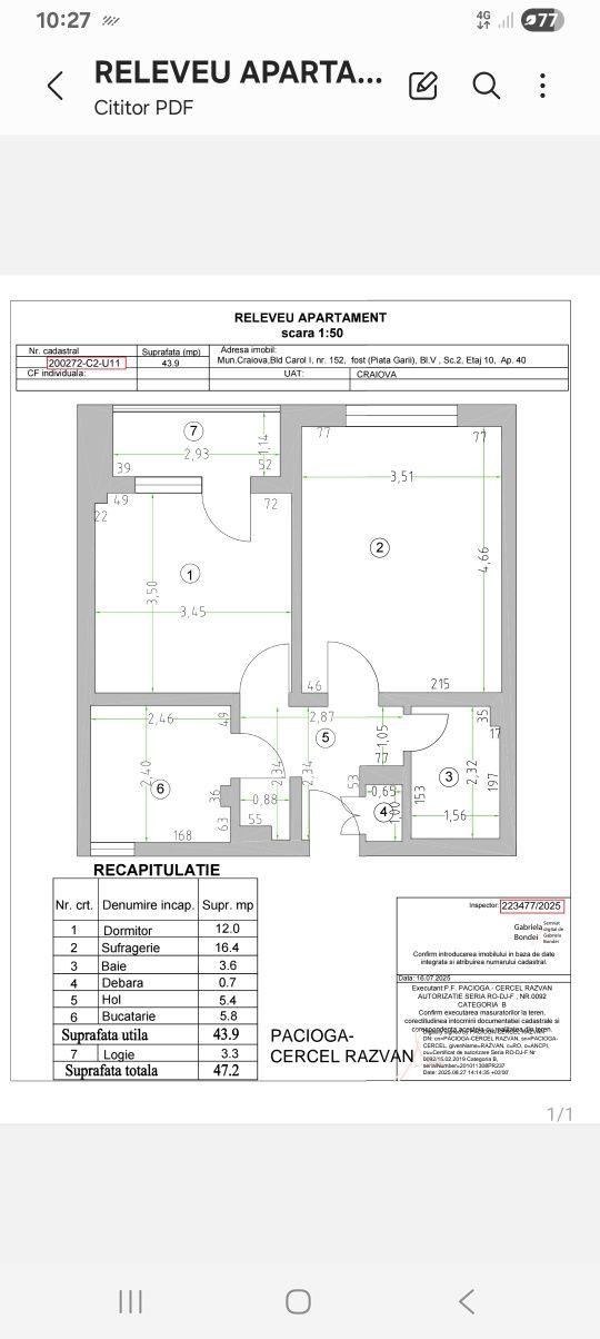 Apartament 2 camere decomandat Bulevardul Carol I Piata Garii