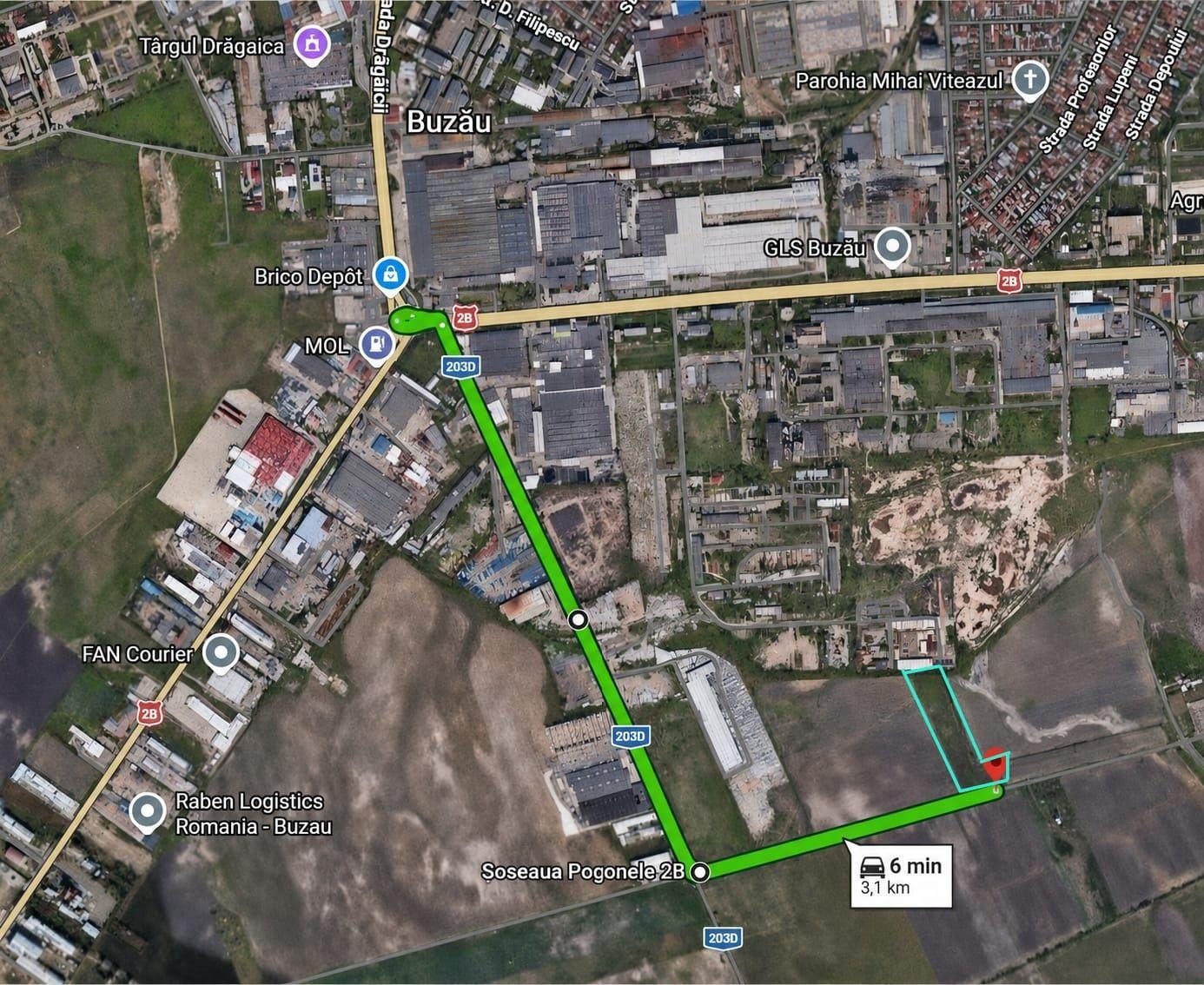 Teren intravilan 15 000 mp Zona Industrială