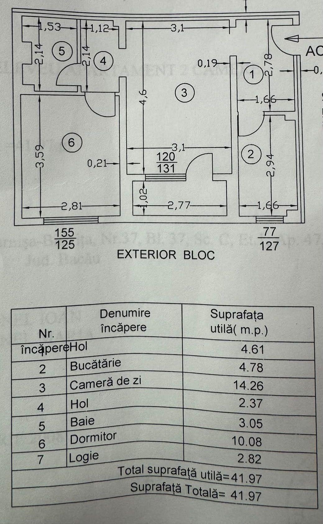 Proprietar - Apartament 2 camere, etaj 1, 45 mp, Cornișa Bistriței