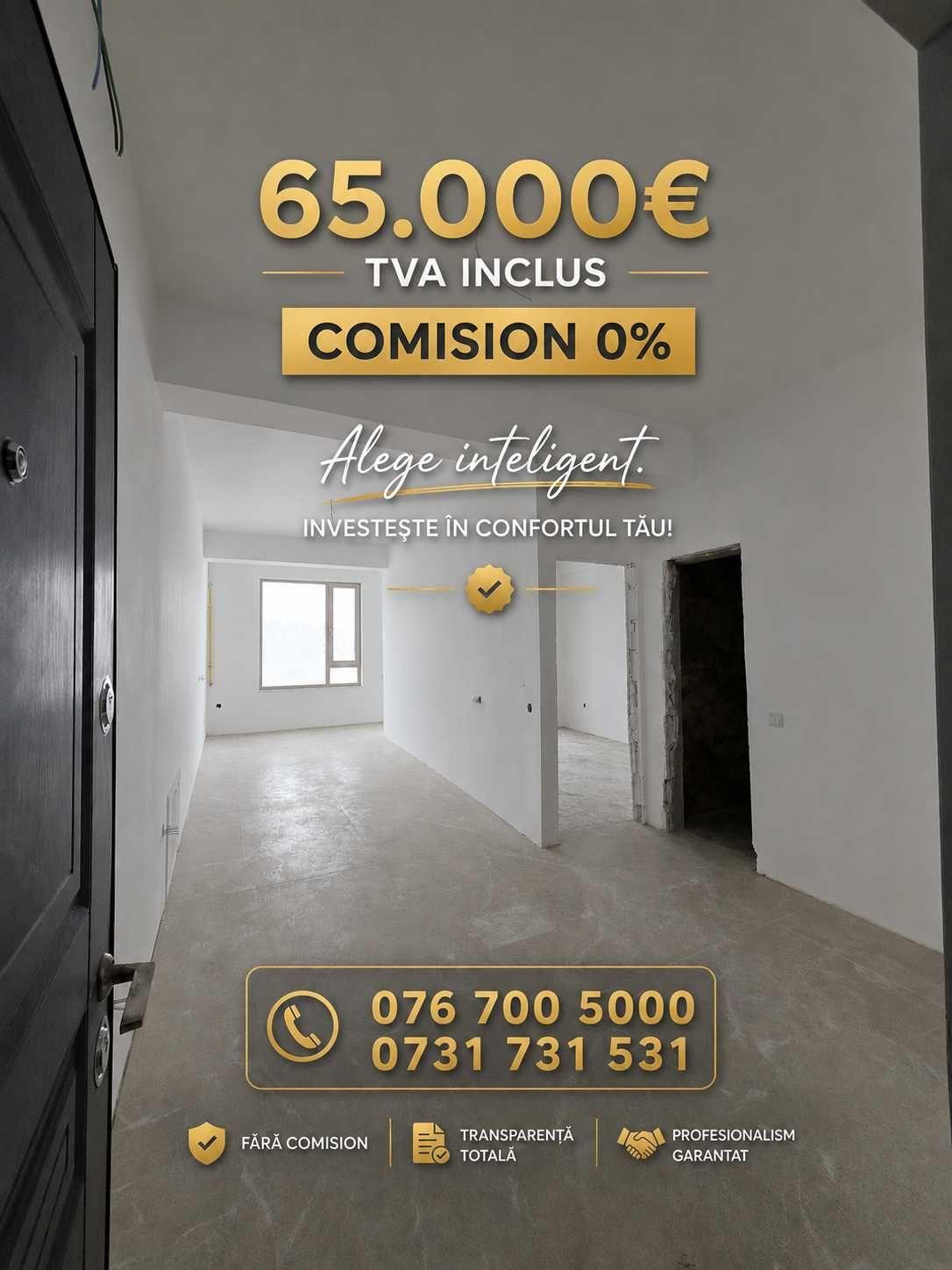 Apartament 2 camere - 65.000E FINISAT-TVA INCLUS-COMISION 0- langa Piata Rahovei-bvd Mihai Viteazul