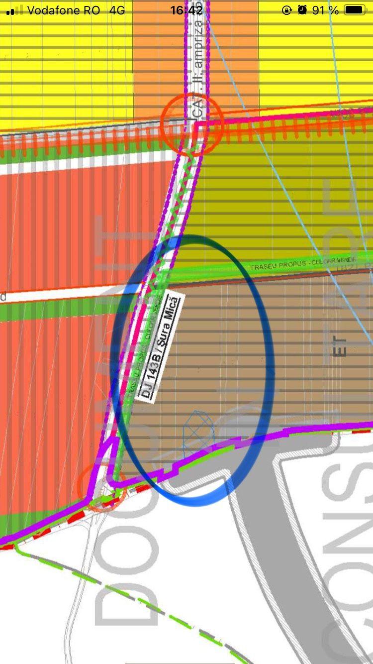 Teren industrial intravilan str Salzburg Sibiu  deschiderea 79 ml suprafață 19325 mp